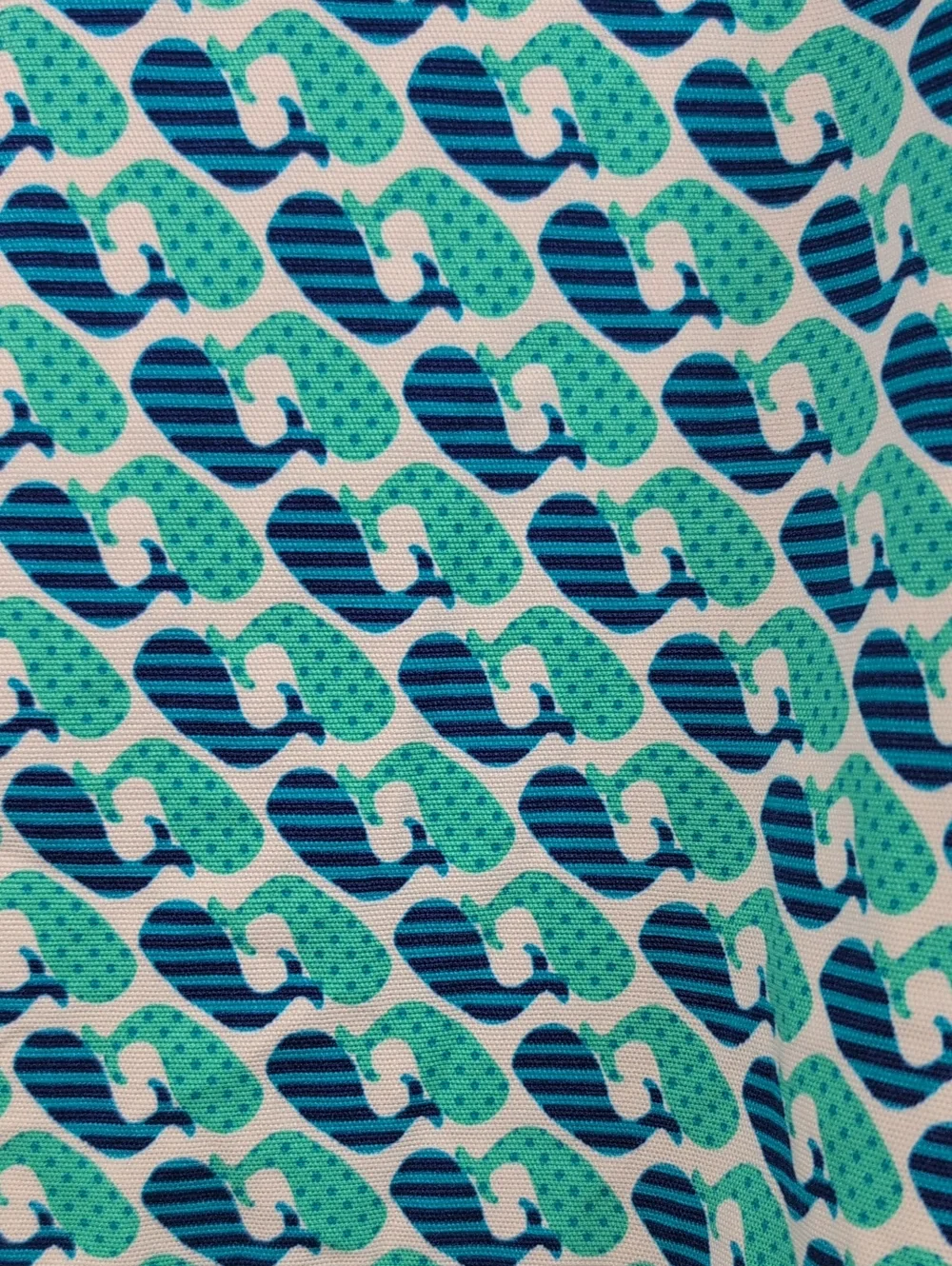 Talbots Fun Whale Print A-Line Cotton Skirt Size 16 Preppy Coastal Summer